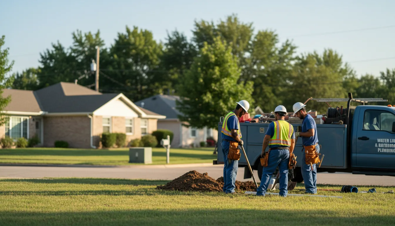 Residential water line and bathroom plumbing service in Lexington, MI